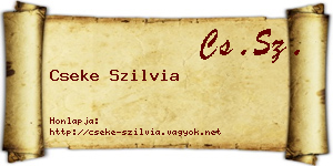 Cseke Szilvia névjegykártya
