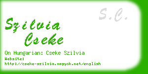 szilvia cseke business card